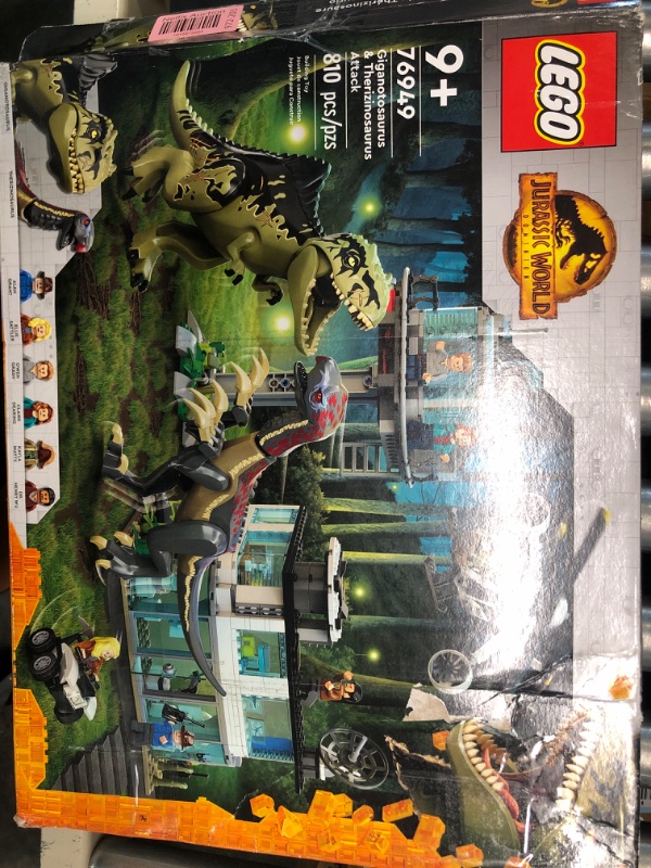 Photo 3 of LEGO Jurassic World Dominion Giganotosaurus & Therizinosaurus Attack 76949 Building Toy Set for Kids, Boys, and Girls Ages 9+ (810 Pieces) Frustration-Free Packaging