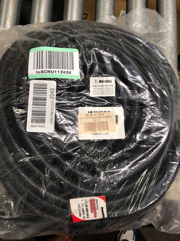 Photo 1 of American Terminal 100 FT 1/2" INCH Split Loom Tubing Wire Conduit Hose Cover Auto Home Marine Black