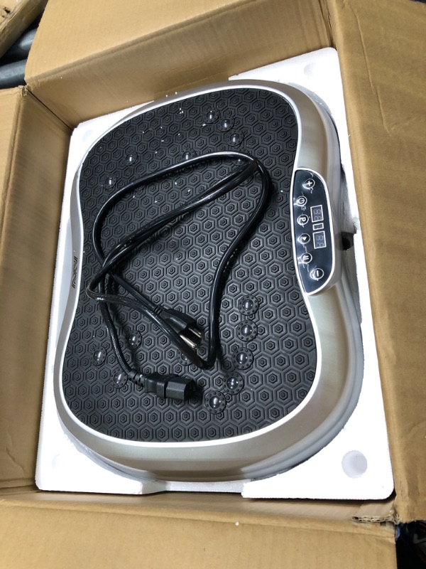 Photo 1 of AXV Vibration Plate Exercise Machine Whole Body Workout Vibrate Fitness Platform Lymphatic Drainage Machine for Weight Loss Shaping Toning Wellness Home Gyms Workout MINI-SILVER