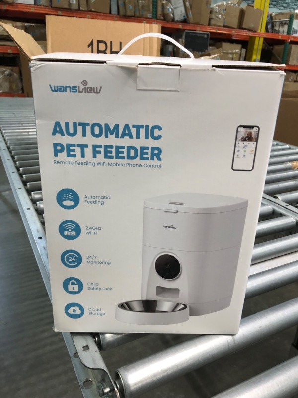 Photo 2 of Automatic Pet Feeder for Cats and Dogs - Wansview 4L Smart Feeding Solutions with 2K Camera Video Recording and 2-Way Audio, 2.4G WiFi Cat Food Treat Dispenser with APP Control and Timer Programmable