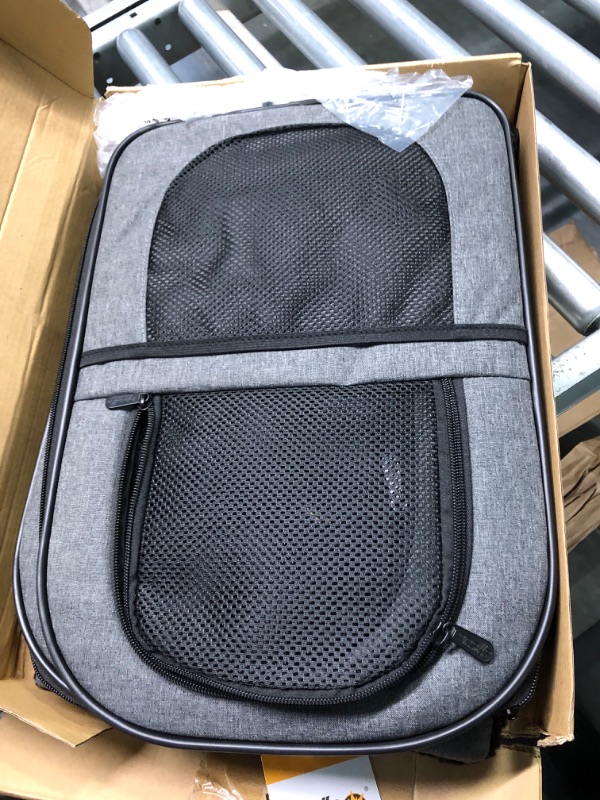 Photo 2 of Apollo Walker Pet Carrier Backpack for Large/Small Cats and Dogs, Puppies, Safety Features and Cushion Back Support | for Travel, Hiking, Outdoor Use (Gray)