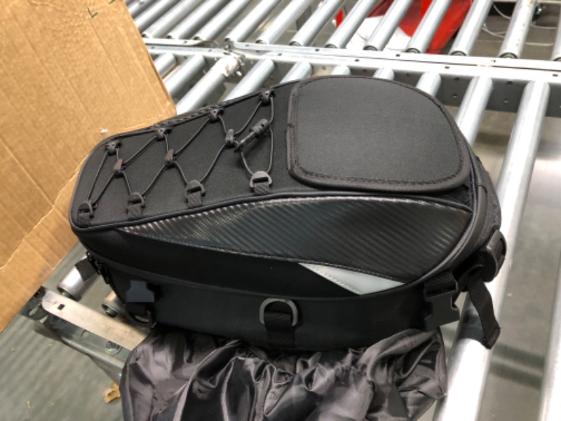 Photo 1 of Motorcycle Seat Tail Bag Backpack Dual Use Motorcycle Waterproof Helmet Bag Dirt Bike Accessories Large Tail Bag