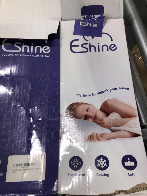 Photo 1 of ESHINE Full Body Pillows for Adults - Full Body Pillow for Sleeping / Gel Infused Cooling Pillows / Shredded Memory Foam Pillows, Oeko-TEX / CertiPUR-US Certified, 20 x 54 inch Long Pillows 1 Body