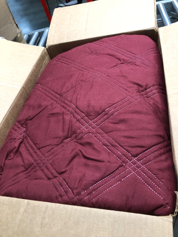 Photo 2 of Ameritex Waterproof Dog Bed Cover Pet Blanket with Anti-Slip Back for Furniture Bed Couch Sofa 82x120 Inch (Pack of 1) Burgundy