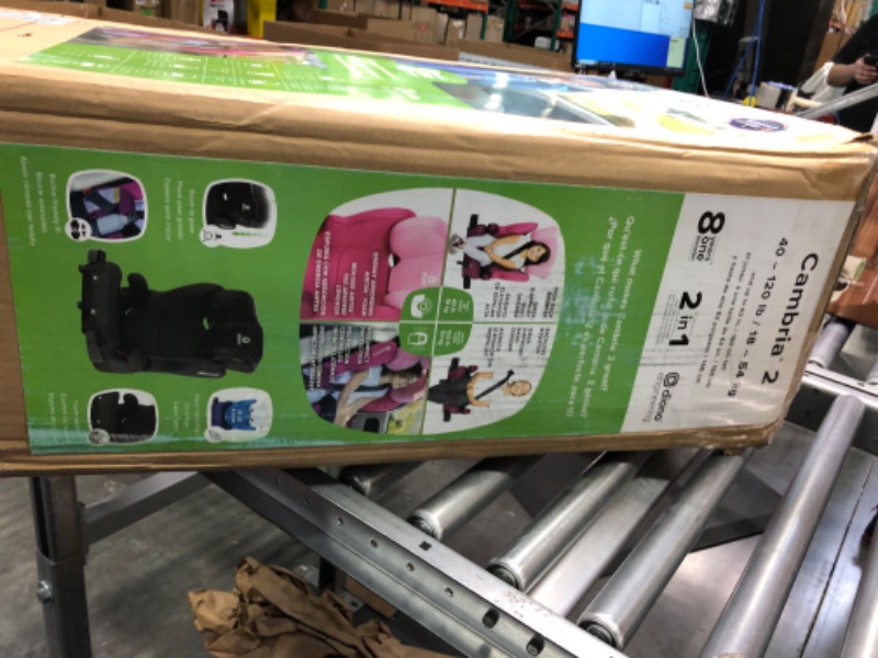 Photo 1 of Diono Cambria 2 XL 2022, Dual Latch Connectors, 2-in-1 Belt Positioning Booster Seat, High-Back to Backless Booster with Space and Room to Grow, 8 Years 1 Booster Seat, Pink NEW! Pink