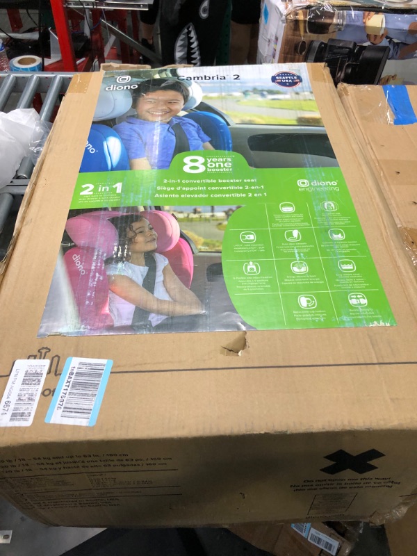 Photo 1 of Diono Cambria 2 XL 2022, Dual Latch Connectors, 2-in-1 Belt Positioning Booster Seat, High-Back to Backless Booster with Space and Room to Grow, 8 Years 1 Booster Seat, Pink NEW! Pink