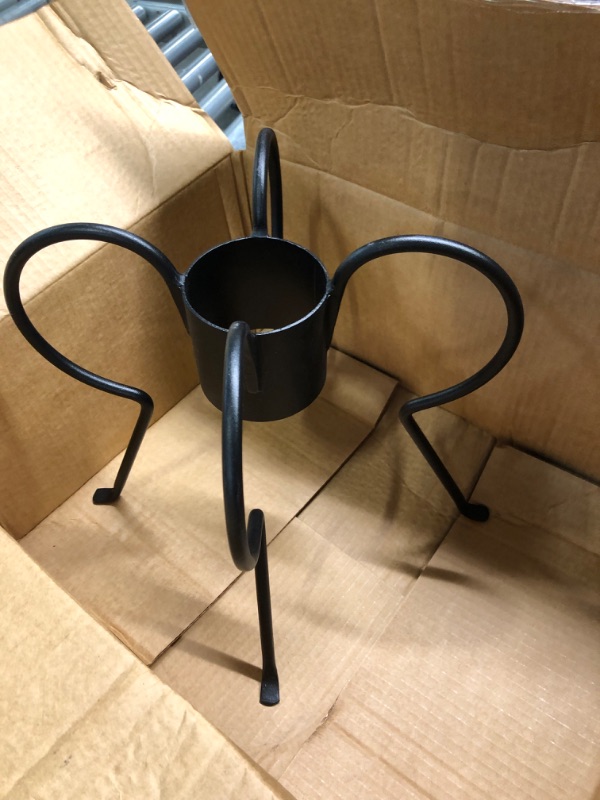 Photo 2 of Achla Designs GBS-09 Spider, Wrought Iron Globe and Toadstool Stand Low Short, Black