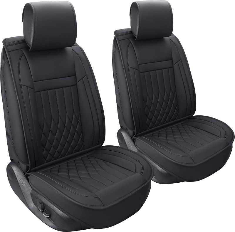 Photo 1 of Aierxuan 2pcs Car Seat Covers with Waterproof Leather Airbag Compatible Automotive Vehicle Cushion Cover Universal fit for Most Cars Black
 front and rear seats 33 boutique
-appeal new open box-
