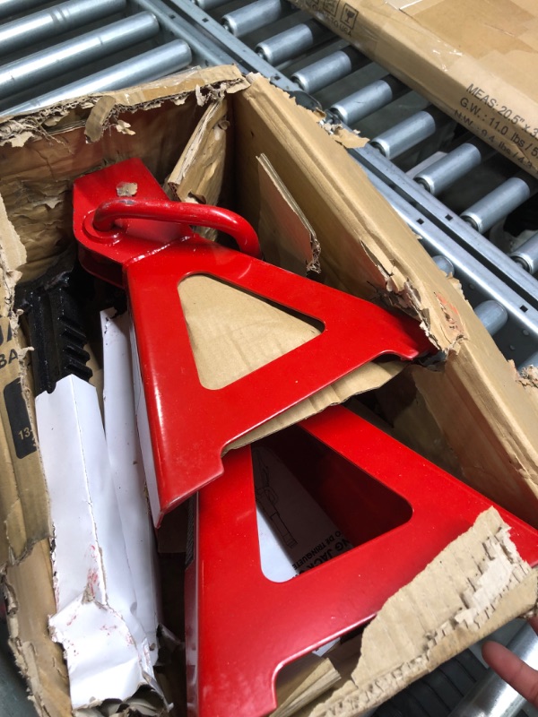 Photo 1 of BIG RED T43006 Torin Steel Jack Stands (Fits: SUVs and Extended Height Trucks): 3 Ton (6,000 lb) Capacity, Red, 1 Pair