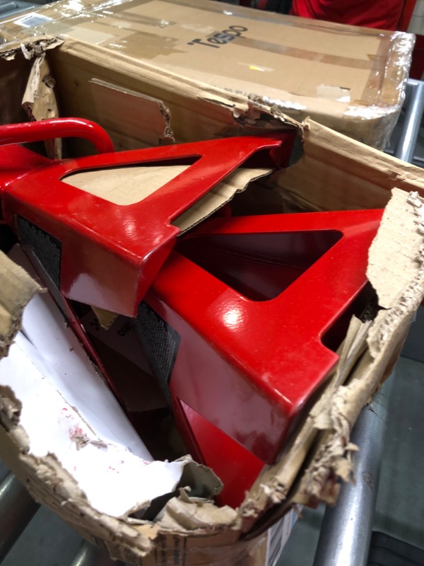 Photo 1 of BIG RED T43006 Torin Steel Jack Stands (Fits: SUVs and Extended Height Trucks): 3 Ton (6,000 lb) Capacity, Red, 1 Pair