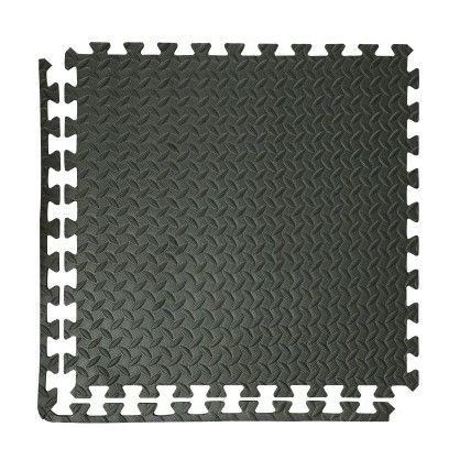 Photo 1 of  Interlocking Foam Mats innhom Puzzle Exercise Mat with EVA Foam Interlocking Tiles, 6 Tiles, Black 23.6x23.6