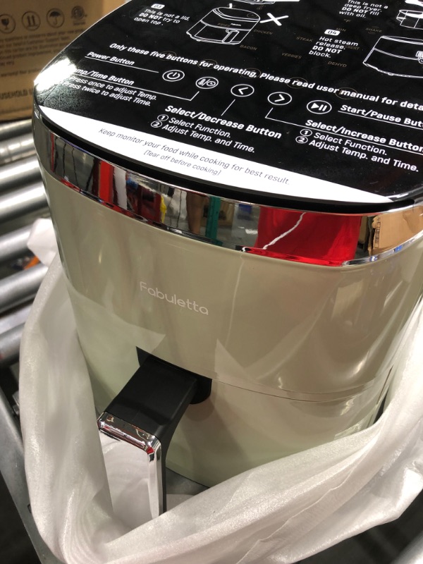 Photo 1 of Air Fryer, Fabuletta 9 Customizable Smart Cooking Programs Compact 4QT Air Fryers, Shake Reminder, 450°F Digital Airfryer,Tempered Glass Display, Dishwasher-Safe & Nonstick, Fit for 2-4 People
