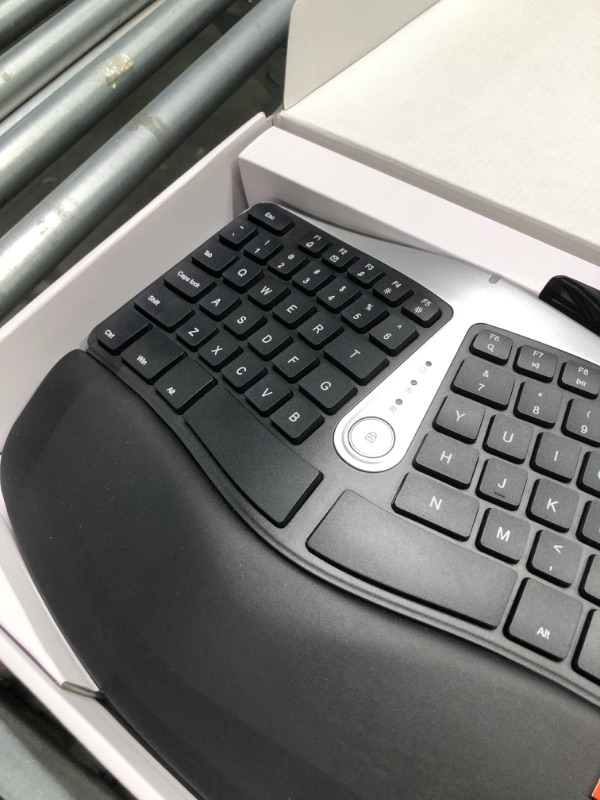 Photo 5 of Nulea Ergonomic Keyboard, Wired Split Keyboard with Pillowed Wrist and Palm Support, Featuring Dual USB Ports, Natural Typing Keyboard for Carpal Tunnel, Compatible with Windows/Mac