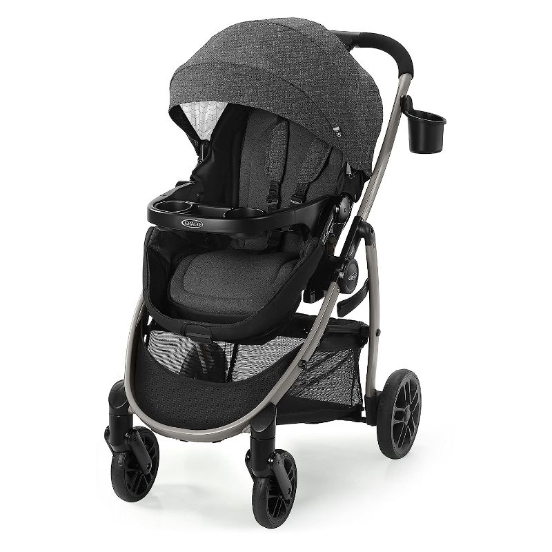 Photo 1 of Graco Modes Pramette Stroller, Baby Stroller with True Pram Mode, Reversible Seat, One Hand Fold, Extra Storage, Child Tray, Redmond
