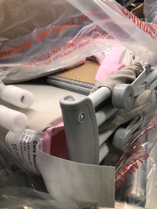 Photo 1 of Dream on Me Karley Bassinet - Grey and Pink
