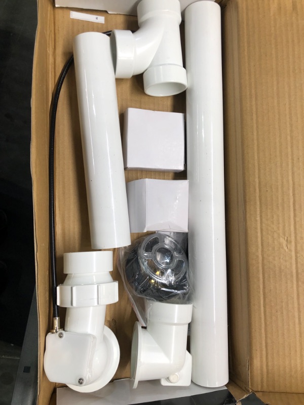 Photo 2 of Keeney 645PVCDSBN Cable Driven PVC Bathtub Drain Kit for Standard Size Tubs, Brushed Nickel