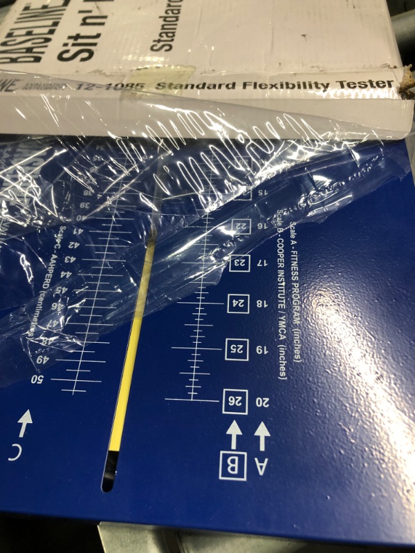 Photo 3 of Baseline Sit n' Reach Trunk Flexibility Assessment Testing Box with Easy-To-Read Scale and Footplate for Rehab, Chiropractic, and Sports Training Standard