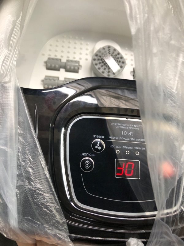 Photo 1 of Foot Spa Bath Massager with Heat, Epsom Salt,Bubbles, Vibration and Red Light,8 Massage Roller Pedicure Foot Spa Tub for Stress Relief,Foot Soaker with Acupressure Massage Points&Temperature Control
