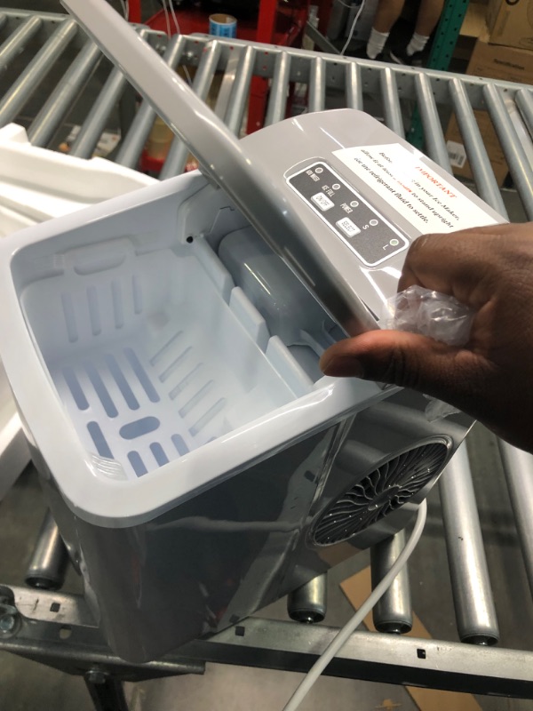 Photo 1 of AGLUCKY Countertop Ice Maker Machine, Portable Ice Makers Countertop, Make 26 lbs ice in 24 hrs,Ice Cube Ready in 6-8 Mins with Ice Scoop and Basket