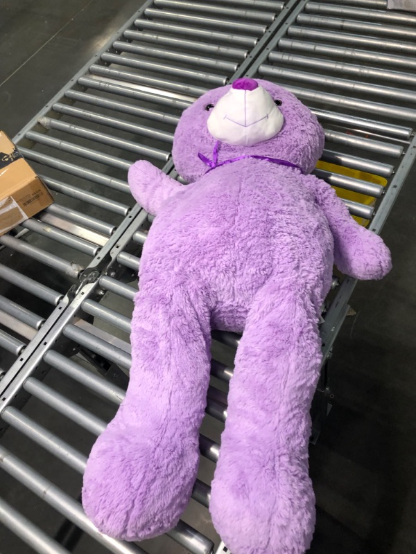 Photo 1 of MorisMos Giant Teddy Bear Stuffed Animals Purple Plush Toy for Girlfriend Kids Christmas Valentine's Day Birthday (Purple, 47 Inches)