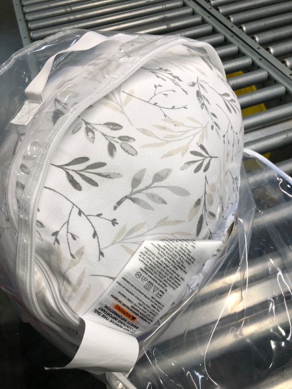 Photo 1 of Boppy Side Sleeper Pregnancy Pillow with Removable Jersey Pillow Cover | Gray Falling Leaves | Compact, Stay-Put Design | Prenatal and Postnatal Positioning Falling Leaves Gray