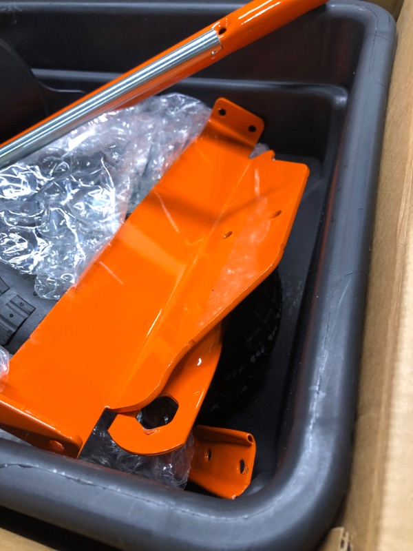 Photo 1 of Agri-Fab Inc 45-0530-131, 85 lb. Tow Broadcast Spreader, Black/Orange
