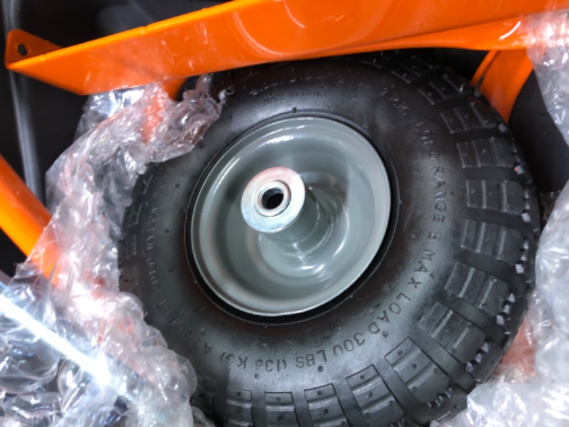 Photo 1 of Agri-Fab Inc 45-0530-131, 85 lb. Tow Broadcast Spreader, Black/Orange
