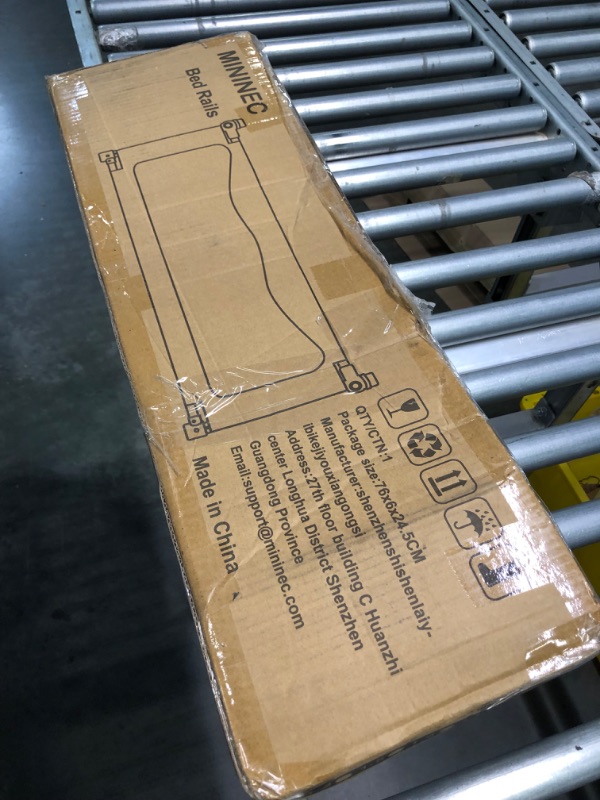 Photo 1 of MININEC Bed Rail for Toddlers Baby, Long Toddler Bedrail Guard for Kids Children, Strong Babies Bed Rail for Twin, Full Size, Queen & King Mattress with Reinforced Anchor Safety Grey 78.7 * 27.5 in

