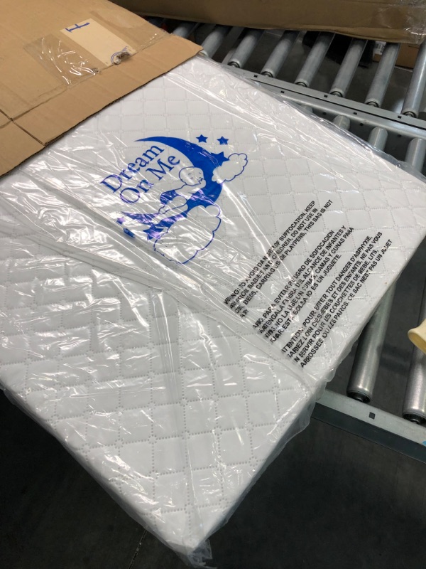 Photo 1 of Dream On Me Holly 3” Fiber Portable, Greenguard Gold Certified, Waterproof Vinyl Cover, Lightweight Mini Crib Mattress, White