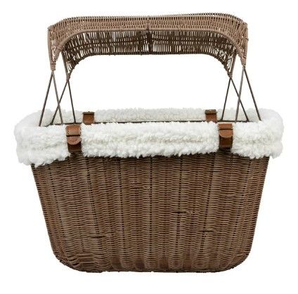 Photo 1 of PetSafe Happy Ride Wicker Bicycle Basket for Dogs and Cats up to 13 lb, Weather Resistant
