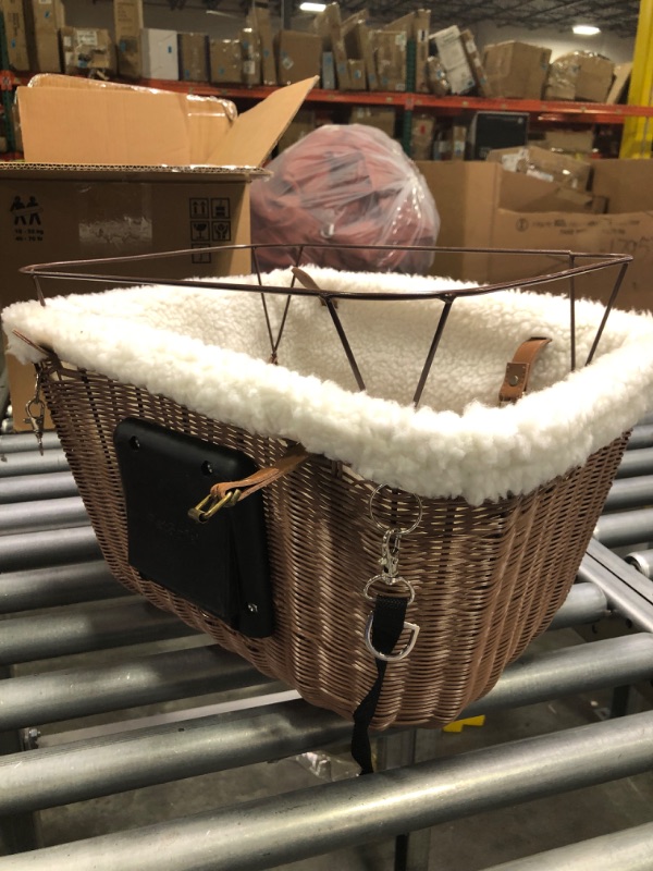 Photo 5 of PetSafe Happy Ride Wicker Bicycle Basket for Dogs and Cats up to 13 lb, Weather Resistant
