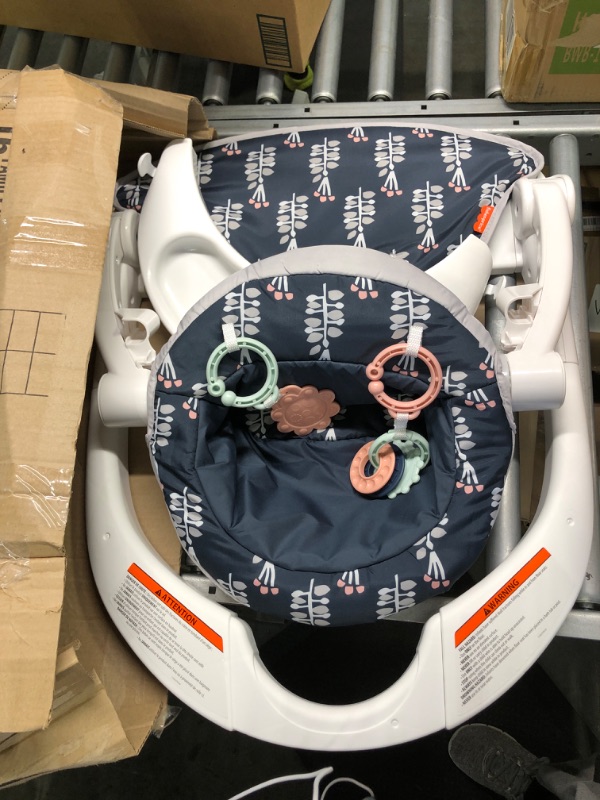 Photo 1 of Fisher-Price Sit-Me-Up Floor Seat with Tray - Navy Garden, Infant Chair