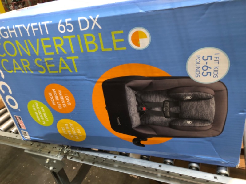 Photo 3 of Cosco Mighty Fit 65 DX Convertible Car Seat (Heather Onyx Gray)