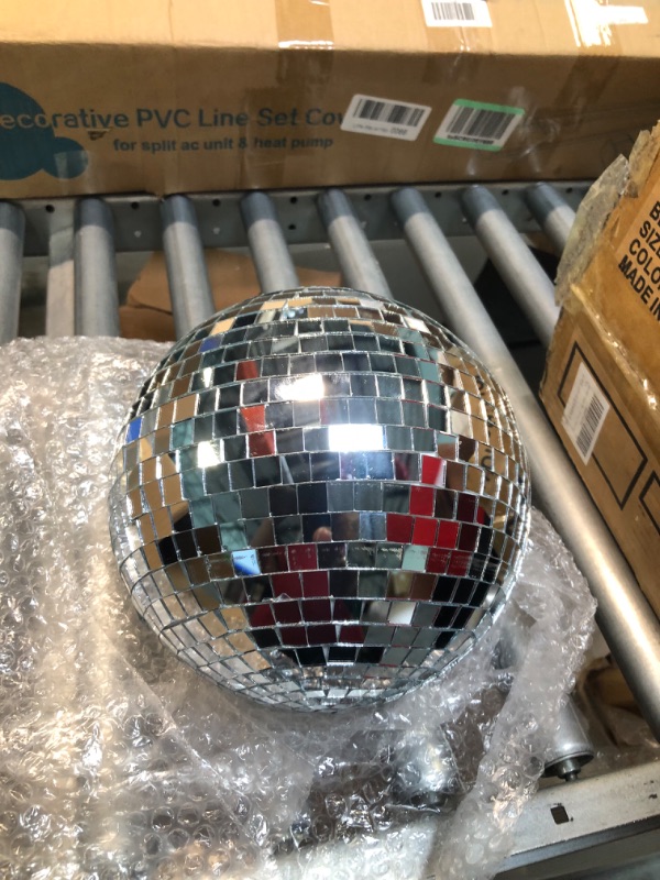 Photo 4 of 8" Mirror Disco Ball Great for a Party or Dj Light Effect Christmas
