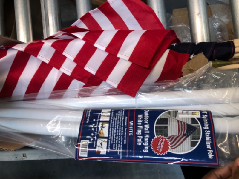 Photo 3 of 6ft Spinning Flag Pole – White