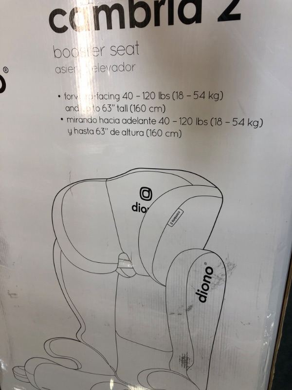 Photo 2 of Diono Cambria 2 XL, Dual Latch Connectors, 2-in-1 Belt Positioning Booster Seat, High-Back to Backless Booster with Space and Room to Grow, 8 Years 1 Booster Seat, Pink 2020 Pink