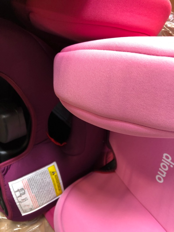 Photo 3 of Diono Cambria 2 XL, Dual Latch Connectors, 2-in-1 Belt Positioning Booster Seat, High-Back to Backless Booster with Space and Room to Grow, 8 Years 1 Booster Seat, Pink 2020 Pink