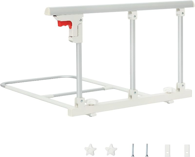 Photo 1 of ELENKER Bed Assist Rail, Folding Bed Assist Handle Adjustable Medical Hospital Assistive Devices Bed Railing for Elderly Seniors Adults, 28.5"x16.3"
