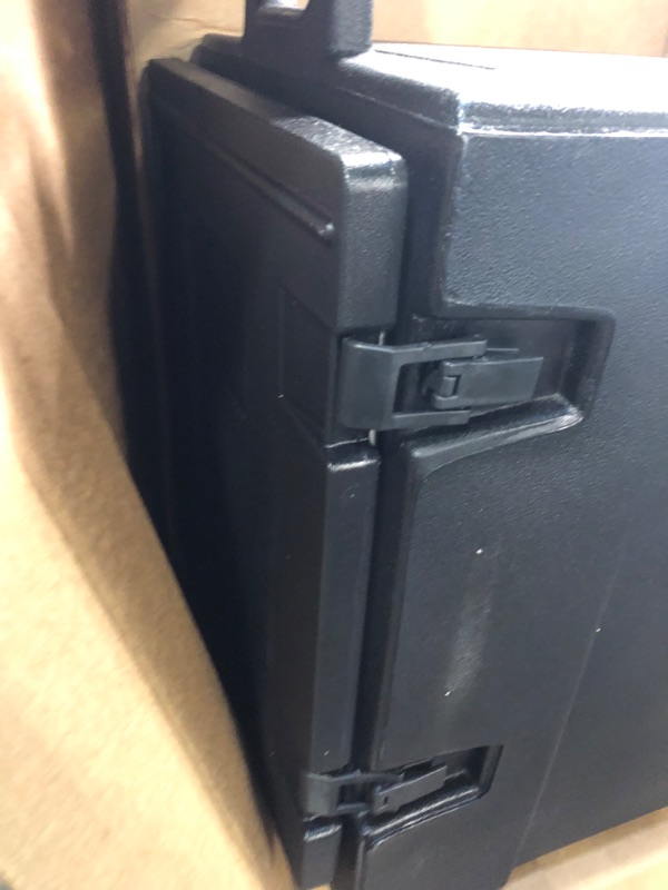 Photo 1 of CFS Cateraide Plastic Insulated End Loader Food Pan Carrier, Black Black Food Pan Carrier Food Pan