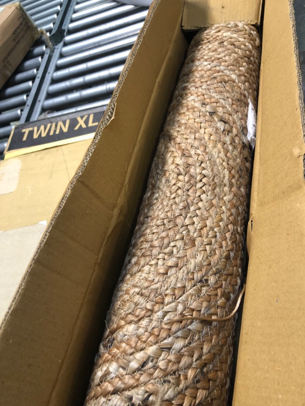 Photo 1 of Braided Natural Fibre Brown Jute Area Rug ARG00007, For Home 48x27