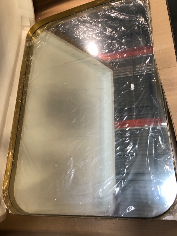 Photo 2 of 36x24 inch gold round mirror