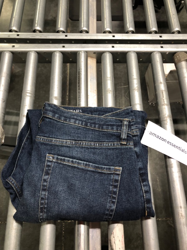 Photo 1 of Amazon Essentials Men's Athletic-Fit Stretch Jean 36W x 32L Dark Wash