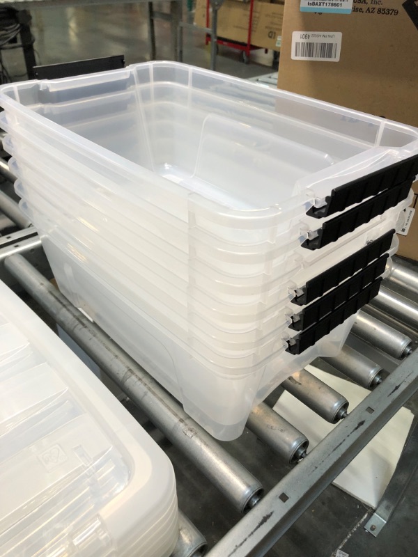 Photo 4 of  Clear Plastic Large Storage Box 6 pc