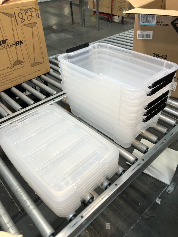 Photo 3 of  Clear Plastic Large Storage Box 6 pc