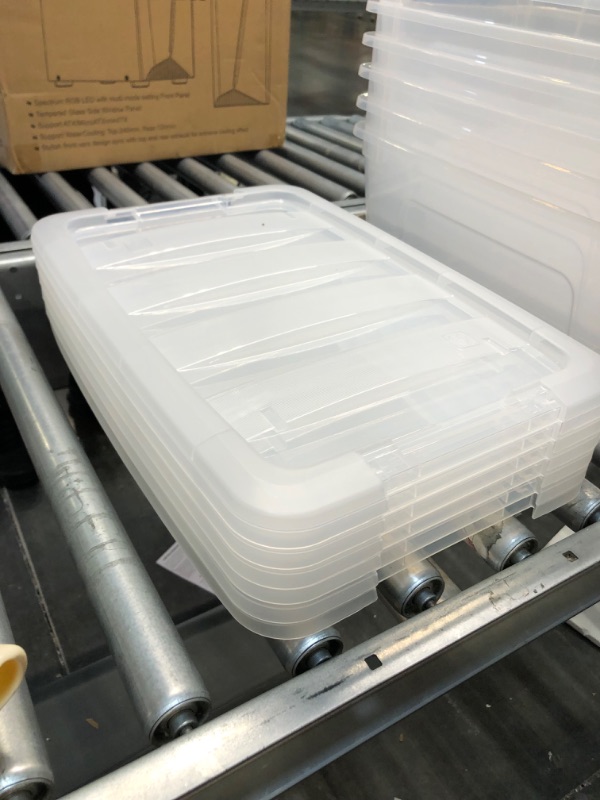 Photo 5 of  Clear Plastic Large Storage Box 6 pc