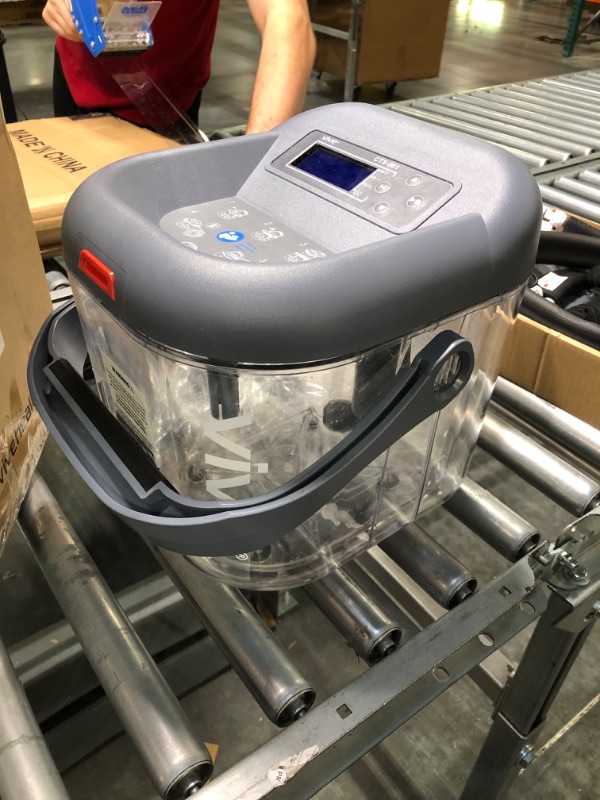 Photo 1 of Vive Cold Therapy Machine - Large Ice Cryo Cuff - Flexible Cryotherapy Freeze Kit System Fits Knee, Shoulder, Ankle, Cervical, Back, Leg, Hip and ACL - Wearable Adjustable Wrap Pad - Cooler Pump RHB1049GRY