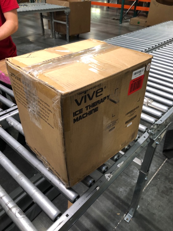 Photo 1 of Vive Cold Therapy Machine - Large Ice Cryo Cuff - Flexible Cryotherapy Freeze Kit System Fits Knee, Shoulder, Ankle, Cervical, Back, Leg, Hip and ACL - Wearable Adjustable Wrap Pad - Cooler Pump RHB1049GRY