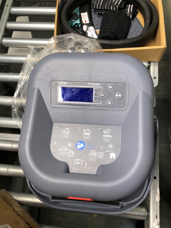 Photo 1 of Vive Cold Therapy Machine - Large Ice Cryo Cuff - Flexible Cryotherapy Freeze Kit System Fits Knee, Shoulder, Ankle, Cervical, Back, Leg, Hip and ACL - Wearable Adjustable Wrap Pad - Cooler Pump RHB1049GRY