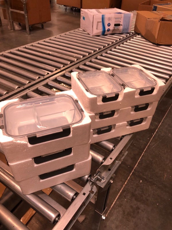 Photo 1 of Bayco 9 Pack Glass Meal Prep Containers 3 & 2 & 1 Compartment, Glass Food Storage Containers with Lids, Airtight Glass Lunch Bento Boxes, BPA-Free & Leak Proof (9 lids & 9 Containers) - Grey Gray