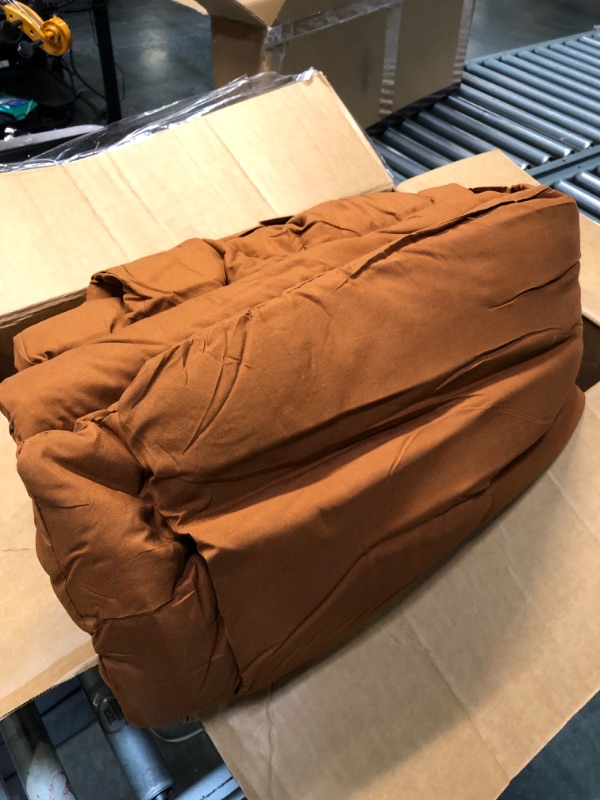 Photo 4 of  Pumpkin King Size Comforter Set Rust Bedding Comforter Sets Burnt Orange Comforter Terracotta Bed Comforter Brown